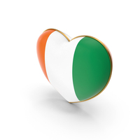 Cote dIvoire Country Flag In Heart Golden Frame PNG & PSD Images