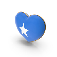 Somalia Country Flag In Heart Golden Frame PNG & PSD Images