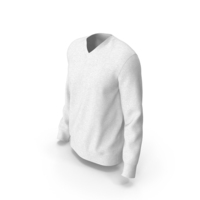 Sweatshirt Worn Male V Neck White Blank PNG & PSD Images