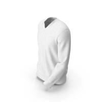 Sweatshirt Worn Male V Neck White Blank PNG & PSD Images