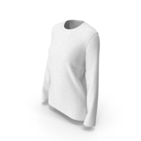 Sweatshirt Worn Female Crew Neck White Blank PNG & PSD Images