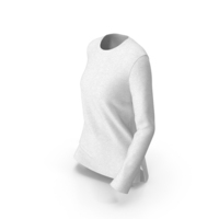 Sweatshirt Worn Female Crew Neck White Blank PNG & PSD Images