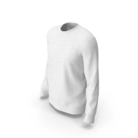 Sweatshirt Worn Male Crew Neck White Blank PNG & PSD Images
