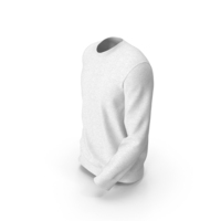 Sweatshirt Worn Male Crew Neck White Blank PNG & PSD Images