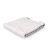 Sweatshirt Folded Female Crew Neck White Blank PNG & PSD Images