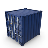 10ft Shipping Container Blue PNG & PSD Images