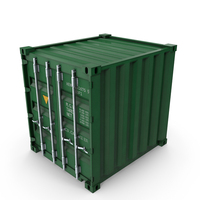 10ft Shipping Container - Green PNG & PSD Images