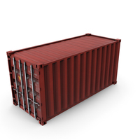 20ft Shipping Container Red PNG & PSD Images