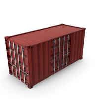 20ft Side Door Container - Red PNG & PSD Images