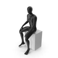 Abstract Male Mannequin Sitting PNG & PSD Images