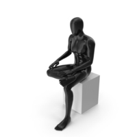 Abstract Male Mannequin Sitting PNG & PSD Images