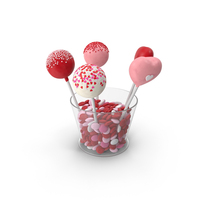 Valentines Day Cake Pops In A Glass PNG & PSD Images