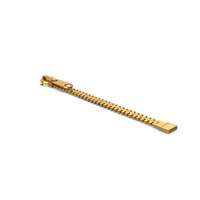 Gold Zipper And Slider Closed PNG & PSD Images