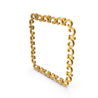 Box Border Frame Design Gold PNG & PSD Images