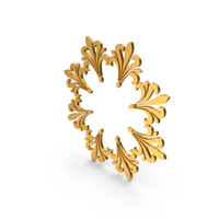 Circle Rounded Border Frame Design Gold PNG & PSD Images