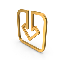 Download Arrow Icon Gold PNG & PSD Images