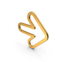 Out Line Right Arrow Icon Gold PNG & PSD Images