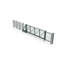 Commercial Chain Link Gates Green PNG & PSD Images