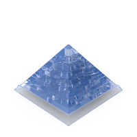 Crystal Pyramid Puzzle Blue PNG & PSD Images