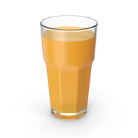 Glass Cup With Orange Juice PNG & PSD Images