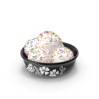 White Ice Cream on Ceramic Pot PNG & PSD Images