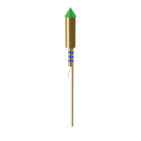 Gold Firework Rocket PNG & PSD Images