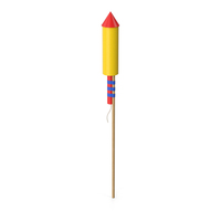 Yellow Firework Rocket PNG & PSD Images