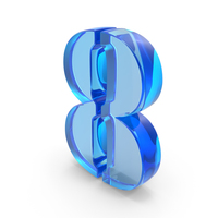 Digital Number 8 Symbol PNG & PSD Images