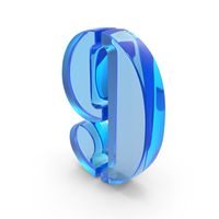 Digital Number 9 Symbol PNG & PSD Images
