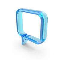Square Speech Bubble Outline Symbol PNG & PSD Images