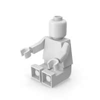 Seated White Lego Man PNG & PSD Images