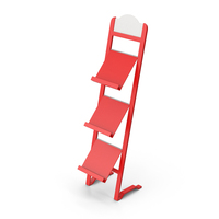 Red Leaflet Display Stand PNG & PSD Images