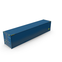 High Cube Shipping Container 40ft Blue PNG & PSD Images