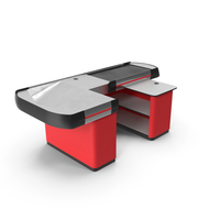 Large Supermarket Checkout Counter Red PNG & PSD Images