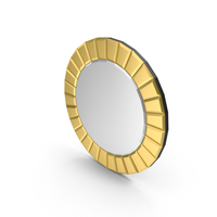 Gold Round Wall Mirror PNG & PSD Images