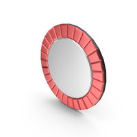 Red Round Wall Mirror PNG & PSD Images