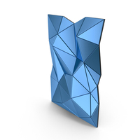 Polygonal Wall Mirror Blue PNG & PSD Images