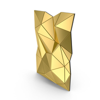 Polygonal Wall Mirror Gold PNG & PSD Images