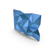 Polygonal Wall Mirror Blue PNG & PSD Images