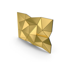 Polygonal Wall Mirror Gold PNG & PSD Images