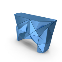 Blue Mirror Console Table PNG & PSD Images