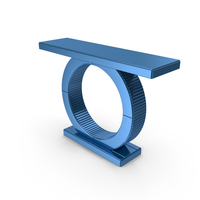 Blue Mirror Console Table PNG & PSD Images