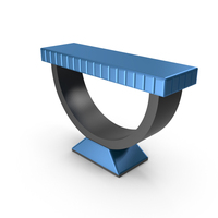 Blue Mirror Console Table PNG & PSD Images
