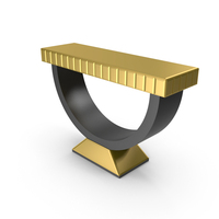 Gold Mirror Console Table PNG & PSD Images