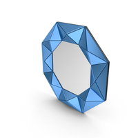 Blue Octagon Wall Mirror PNG & PSD Images