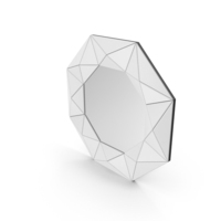 White Octagon Wall Mirror PNG & PSD Images