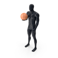 Abstract mannequin with basketball ball 156 PNG & PSD Images