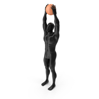 Abstract mannequin with basketball ball 157 PNG & PSD Images