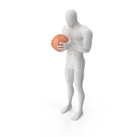 Abstract Mannequin With Basketball Ball PNG & PSD Images