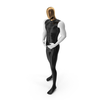 Abstract Mannequin With Golden Head PNG & PSD Images